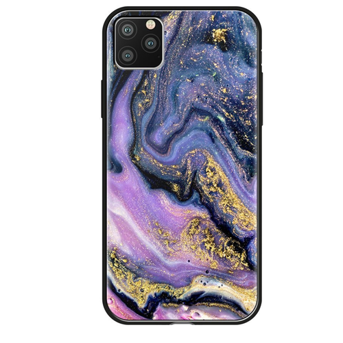 Накладка силиконовая Deppa Glass Case iPhone 11 Pro Фиолетовый Агат фото 